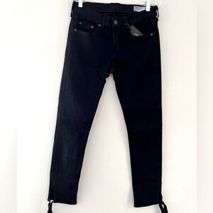 rag & bone Black Ankle Tie Jeans